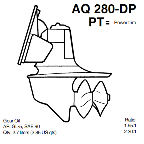 AQ 280DP PIEDE VOLVO PENTA