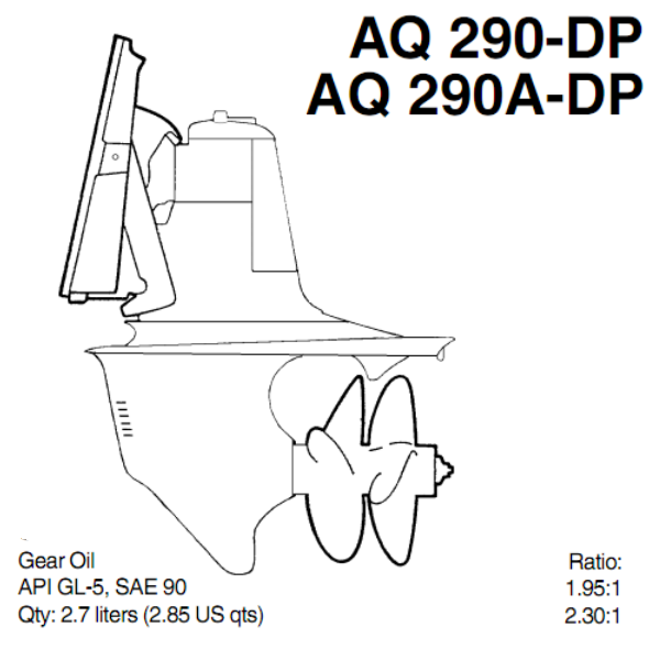 AQ 290DP PIEDE VOLVO PENTA
