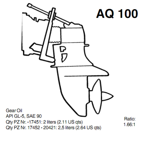 AQ 100 B PIEDE VOLVO PENTA